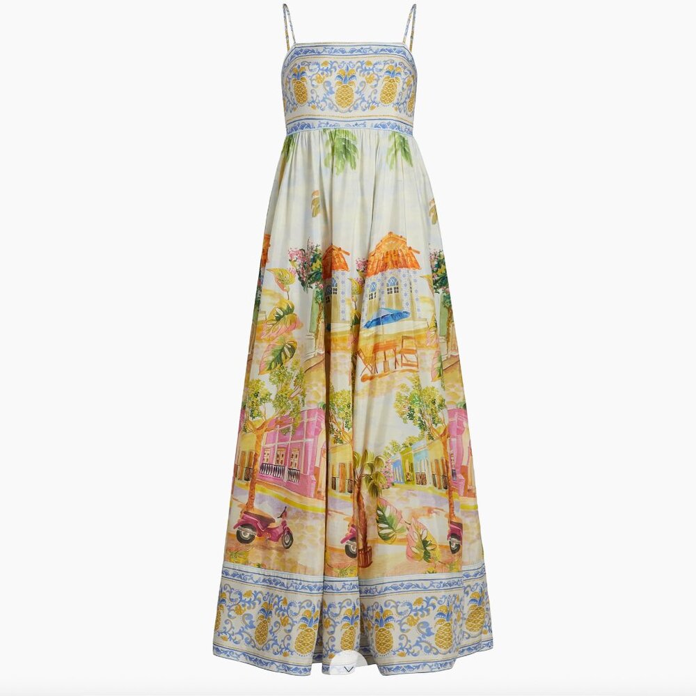 NWT FARM Rio Multicolor Aracati Maxi Dress